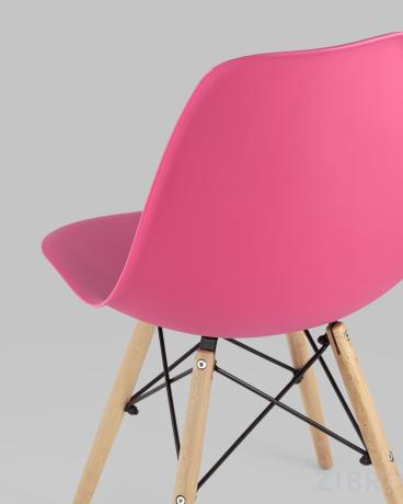 Стул Style DSW маджента, литой полипропилен, стальной каркас, натуральный массив бука