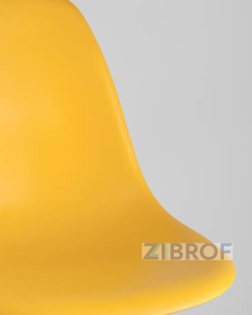 Стул Style DSW желтый, высокопрочный литой полипропилен, сталь, натуральный массив бука