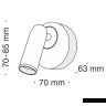 Настенный светильник (бра) Technical C038WL-L3B3K