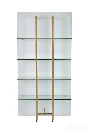 58DB-SH17071CS Стеллаж Marbella White бел/зол. 90*34*195см