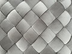 N-PUF-222 SVB Пуф плетеный, велюр светло-бежевый 60*60*30см