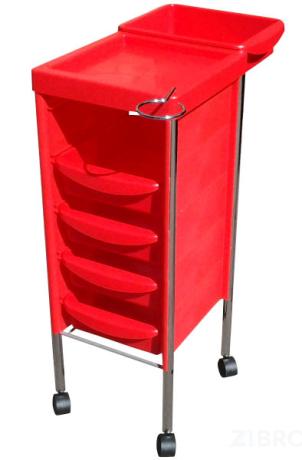 Тележка парикмахерская CARAMEL CLASSIC red