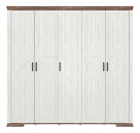 Шкаф платяной Marselle SZF5D дуб сонома темный, ясень снежный BRW_70005095