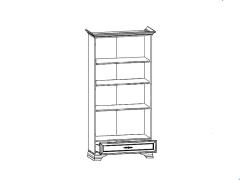 Шкаф-витрина Кентаки S132-REG2W1S белый BRW_00009813