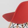 Стул Style DSW красный, литой полипропилен, стальной каркас, натуральный массив бука
