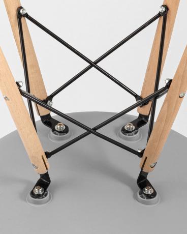 Стул Style DSW красный, литой полипропилен, стальной каркас, натуральный массив бука