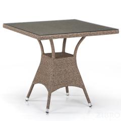 Стол из иск. ротанга T197BT-W56-80x80 Light brown