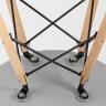 Стул Eames Style DSW синий пластиковый, сталь, натуральный массив бука, 4 шт.