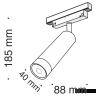 Трековый светильник Technical TR019-2-7W4K-B