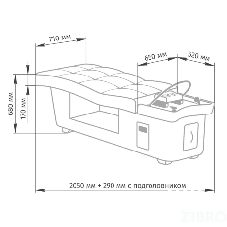 Кушетка для head-spa МД-620