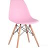Стул Eames DSW розовый, литой полипропилен, стальной каркас, массив бука