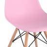Стул Eames DSW розовый, литой полипропилен, стальной каркас, массив бука