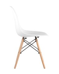 Стул Eames DSW белый пластиковый, сталь, натуральный массив бука, 4 шт.