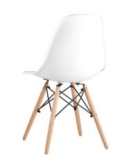 Стул Eames DSW белый пластиковый, сталь, натуральный массив бука, 4 шт.