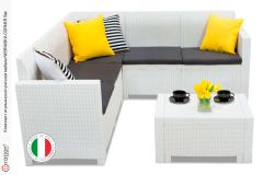 Комплект мебели NEBRASKA CORNER Set (углов. диван, столик), белый