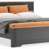 Кровать двуспальная Jasmin LOZ180х200 с ПМ графит, дуб артизан BRW_UT-70041694