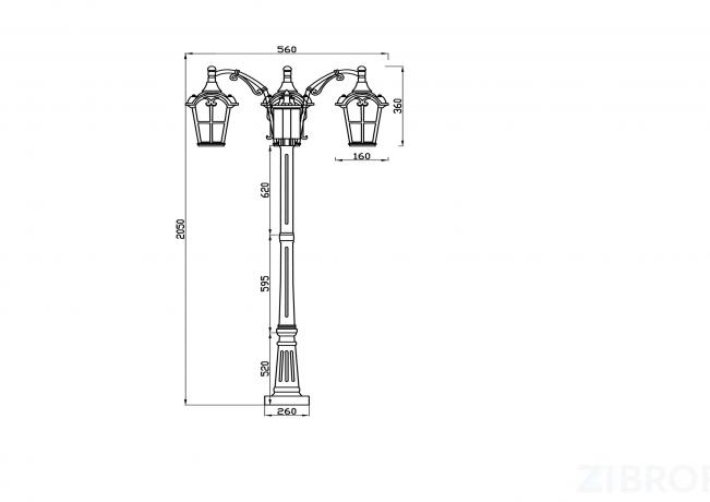 Ландшафтный светильник Outdoor O413FL-03GB