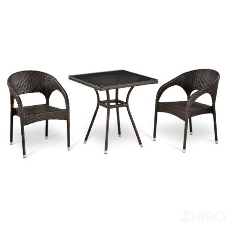 Комплект мебели из иск. ротанга T282BNT-W53/Y90C-W51 Brown (2+1)
