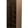 GD-10013/1-3 Шкаф Alto двухд c полками, цвет дуб Урбан Кофейный, дверцы стекло(тонир) 100*57*228.5см