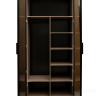 GD-10013/1-3 Шкаф Alto двухд c полками, цвет дуб Урбан Кофейный, дверцы стекло(тонир) 100*57*228.5см