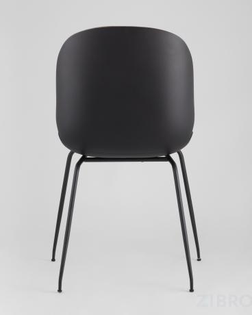 Стул Beetle PU бежевый, металлический каркас, черные ножки