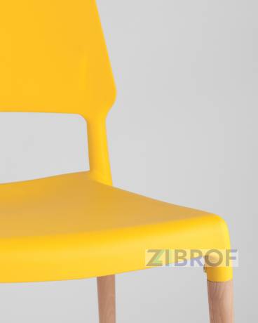 BISTRO желтый, массив бука, матовый пластик
