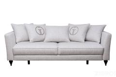 Диван Sorrento(K) 230M трехм.раск c кантом,рогожка св.беж Santo1902-SECRU+Nev83 230*101*86