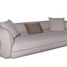 ZW-25003 Диван Амели (Amelia) трехместный букле светлый 253*100*67см с бежевым кантом