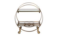 58DB-23085 Стол-тележка сервировочн ст.прозр/латунь 70*48*76