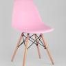Стул Eames DSW розовый, литой полипропилен, стальной каркас, массив бука