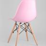 Стул Eames DSW розовый, литой полипропилен, стальной каркас, массив бука