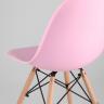 Стул Eames DSW розовый, литой полипропилен, стальной каркас, массив бука
