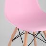 Стул Eames DSW розовый, литой полипропилен, стальной каркас, массив бука