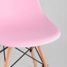 Стул Eames DSW розовый, литой полипропилен, стальной каркас, массив бука