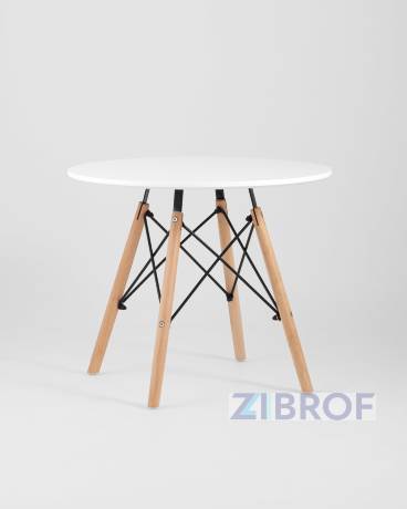 Комплект мебели детский стол Eames белый, 4 голубых стульчика