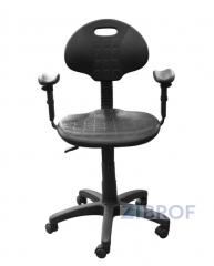 Кресло-стул КР11 полиуретан с подлокотниками