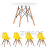 Комплект мебели детский стол Eames белый, 4 стульчика желтые