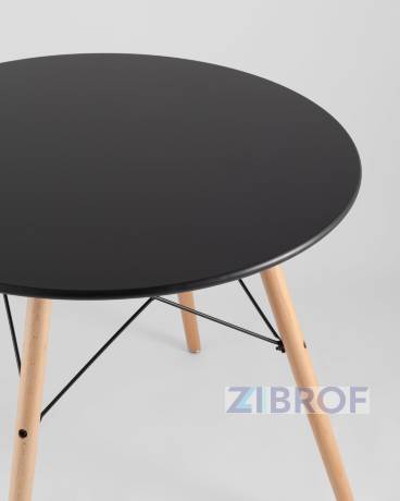 Eames D80 черный, 2 стула Eames DSW белые