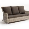 "Гляссе" диван трехместный из искусственного ротанга, цвет бежевый