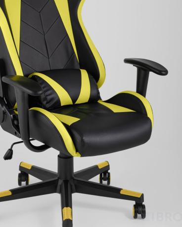 Игровое кресло компьютерное TopChairs Gallardo желтое геймерское