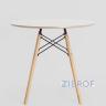 EAMES DSW D80 бежевый, столешница МДФ, ножки массив бука