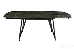 Стол обеденный MC-1907DT MK-7511-BL керамический 100х130(190)х75 см Черный мрамор