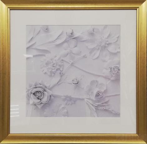 89VOR-FLOWER2 Постер "Лютики" 50*50 см, багет золотой