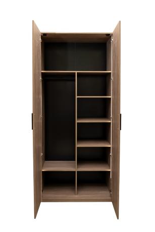 GD-10013/2-3 Шкаф Alto двухд c полками, цвет дуб Урбан Кофейный, фасад глухой 100*57*228.5см