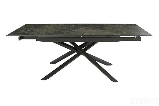 Стол обеденный MC-17108DT MK-7512-BR керамический 90х150(200)х76 см Коричневый мрамор