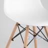 Eames D80 стол стеклянный, 4 стула Eames DSW белые