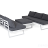 "Альпы" комплект-трансформер садовой мебели из алюминия (угловой диван, столик) с подушками