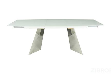 Стол MC-1962DT MK-7516-WT раскладной стеклянный 90х160(220)х76 см Белый
