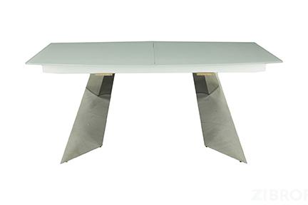 Стол MC-1962DT MK-7516-WT раскладной стеклянный 90х160(220)х76 см Белый