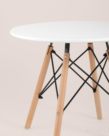 Стол Eames DSW детский белый, ножки массив бука